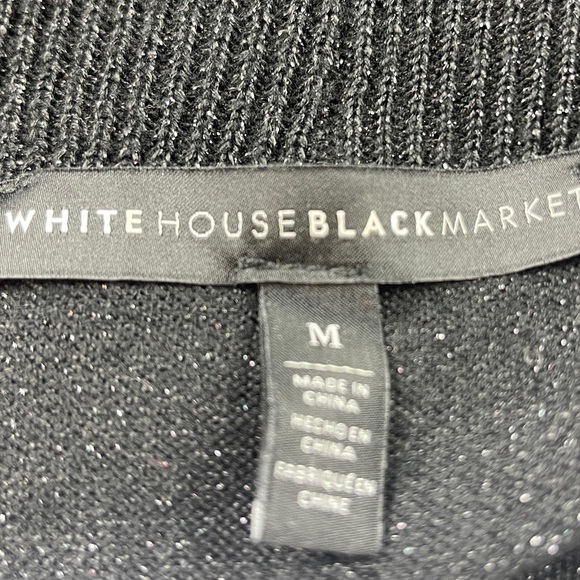 Women’s White House Black Market Long Black Cardigan Size Medium - Picture 3 of 4
